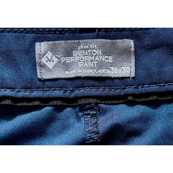 Members Mark Benton Performance Pant Slim Fit 36x30 Navy - Picture 5 of 9
